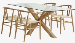 AGERBY D190 stół dąb + 4 GUDERUP krzesła dąb/naturalny