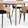 ALSTED Ś120 stół dąb + 4 HVIDOVRE krzesła dąb/czarny