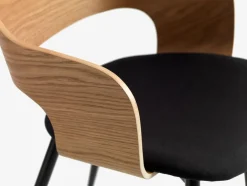 ALSTED Ś120 stół dąb + 4 HVIDOVRE krzesła dąb/czarny