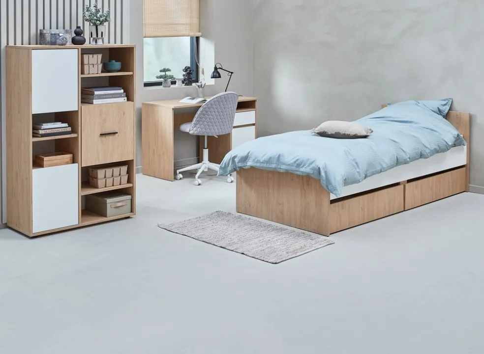 Biurko BILLUND 54x120 kolor dębu/biały