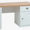 Biurko MARKSKEL 60x120 1 drzwi 1 szuflada biały/kolor dębu