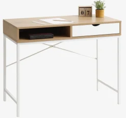 Biurko TRAPPEDAL 48x95 1 szuflada kolor dębu/biały