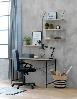 Biurko VANDBORG dąb/czarny