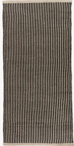 Dywan HOSTA 65x140 czarny/beżowy