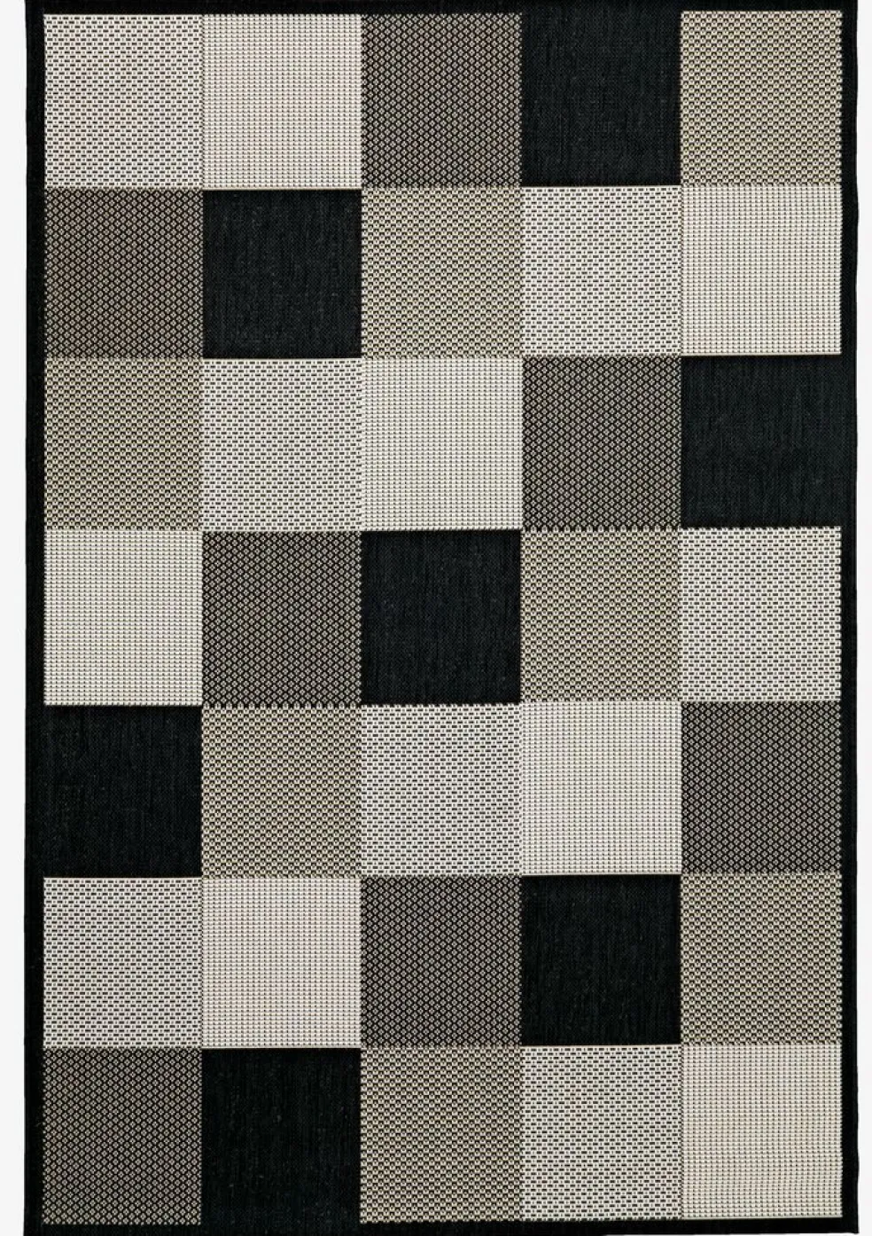 Dywan RIPS 130x193cm czarny/beżowy