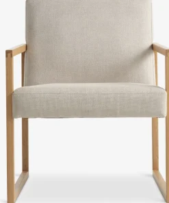 Fotel KALUNDBORG tkanina piaskowy/dąb
