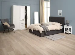Fotel ULDUM szary tkanina/czarny