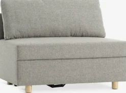 Kanapa OLSTRUP 1,5-miejscowa szary tkanina/kolor dębu