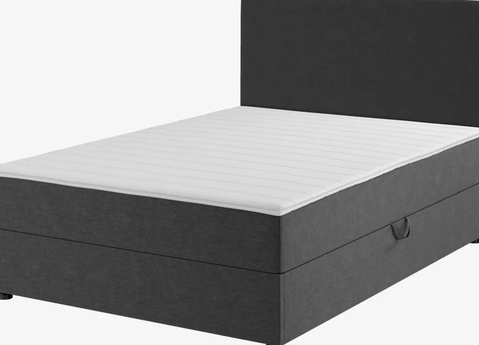 Łóżko kontynentalne 140x200 PLUS C40 ze schowkiem szary-40