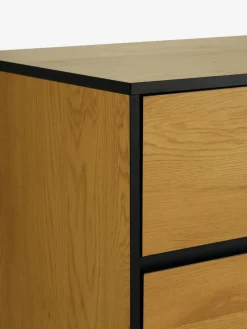 Komoda 3+3 szuflady ODENSE kolor dębu/czarny