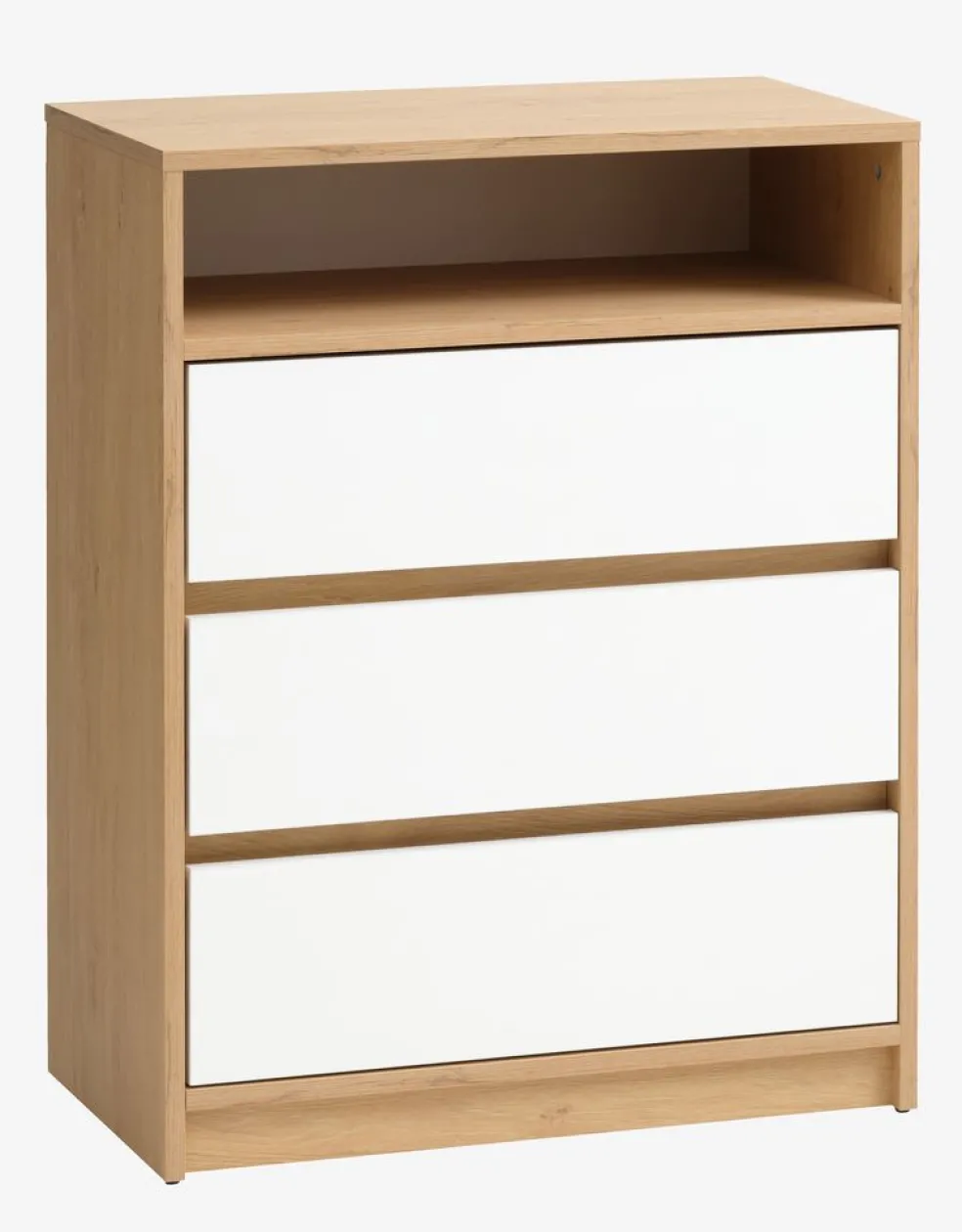 Komoda BILLUND 3 szuflady biały/dąb