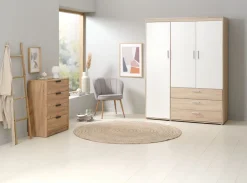 Komoda JENSLEV 4 szuflady dąb