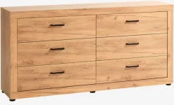 Komoda LINTRUP 3+3 szuflady dąb