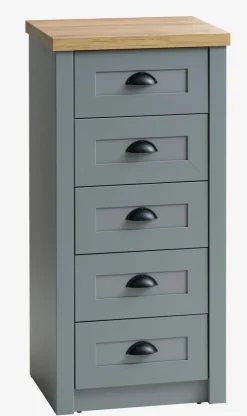 Komoda MARKSKEL 5 szuflad szary