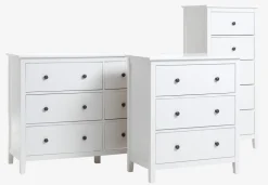 Komoda NORDBY 5 szuflad biały