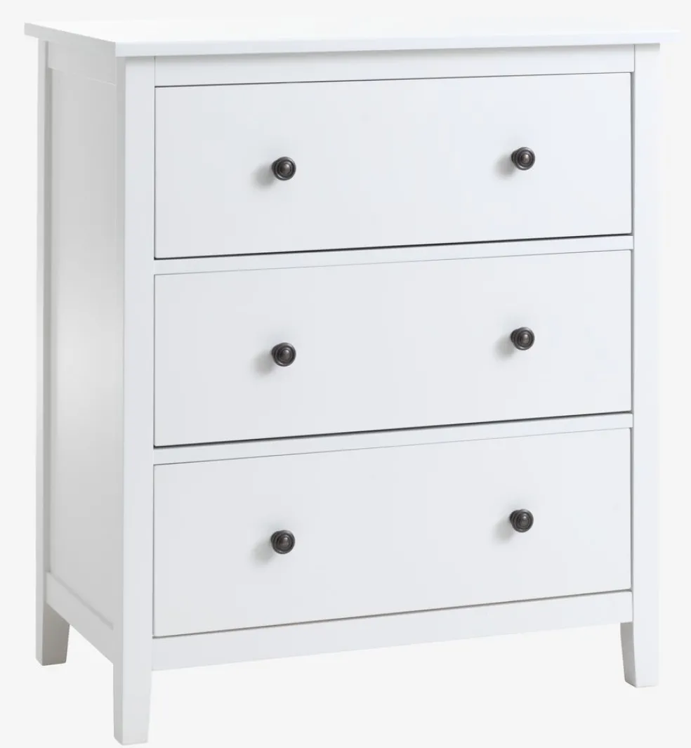 Komoda NORDBY 3 szuflady biały