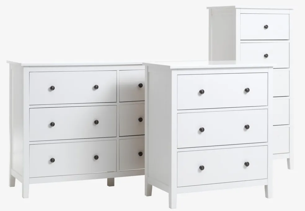 Komoda NORDBY 3 szuflady biały