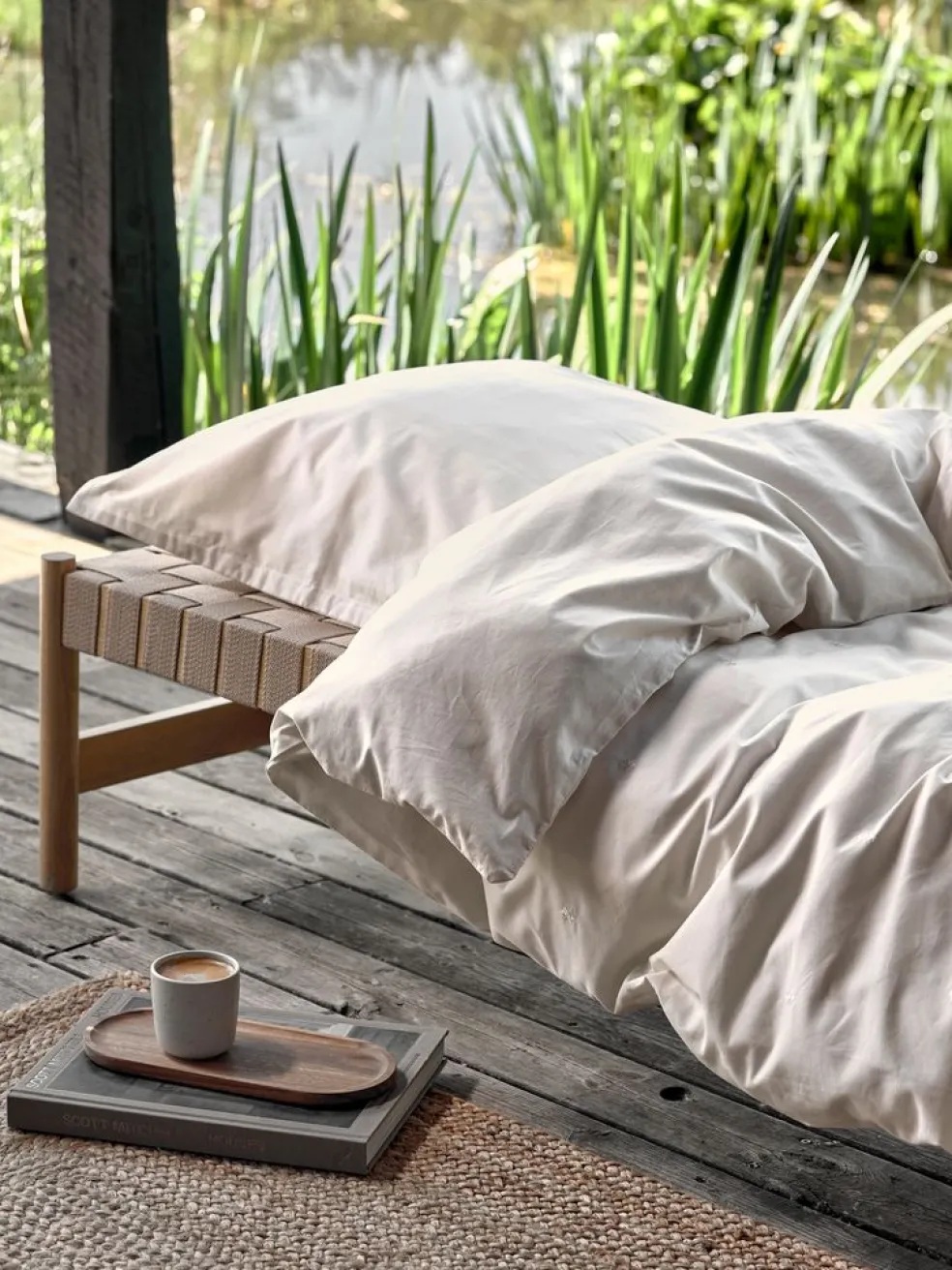 Komplet pościeli ELLIE 140x200 naturalny haft