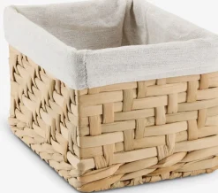 Kosz EJNO S16xD22xW14cm z tkaniną biały