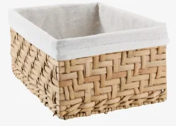 Kosz EJNO S22xD31xW15cm z tkaniną naturalny
