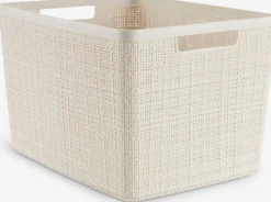 Kosz JUTE 20L plastik naturalna biel