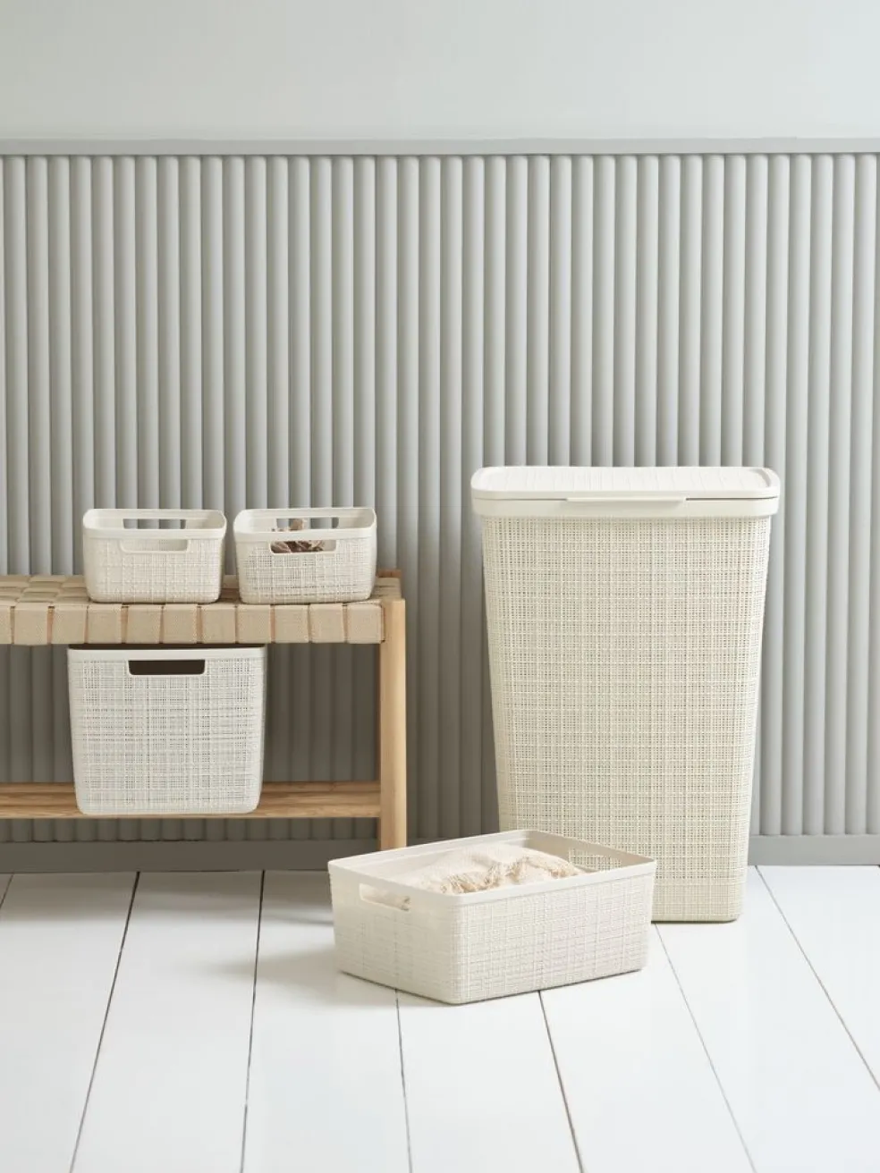 Kosz JUTE 5L plastik naturalna biel