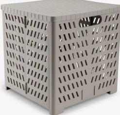 Kosz MILAS S28xD30xW30cm składany szary z pokrywką