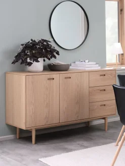 Kredens MARSTRAND 2 drzwi 3 szuflady naturalny dąb