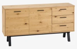 Kredens SANDBY 2 drzwi + 3 szuflady naturalny dąb/czarny