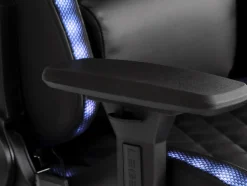 Krzesło gamingowe RANUM LED czarny skóra ekologiczna/czarny