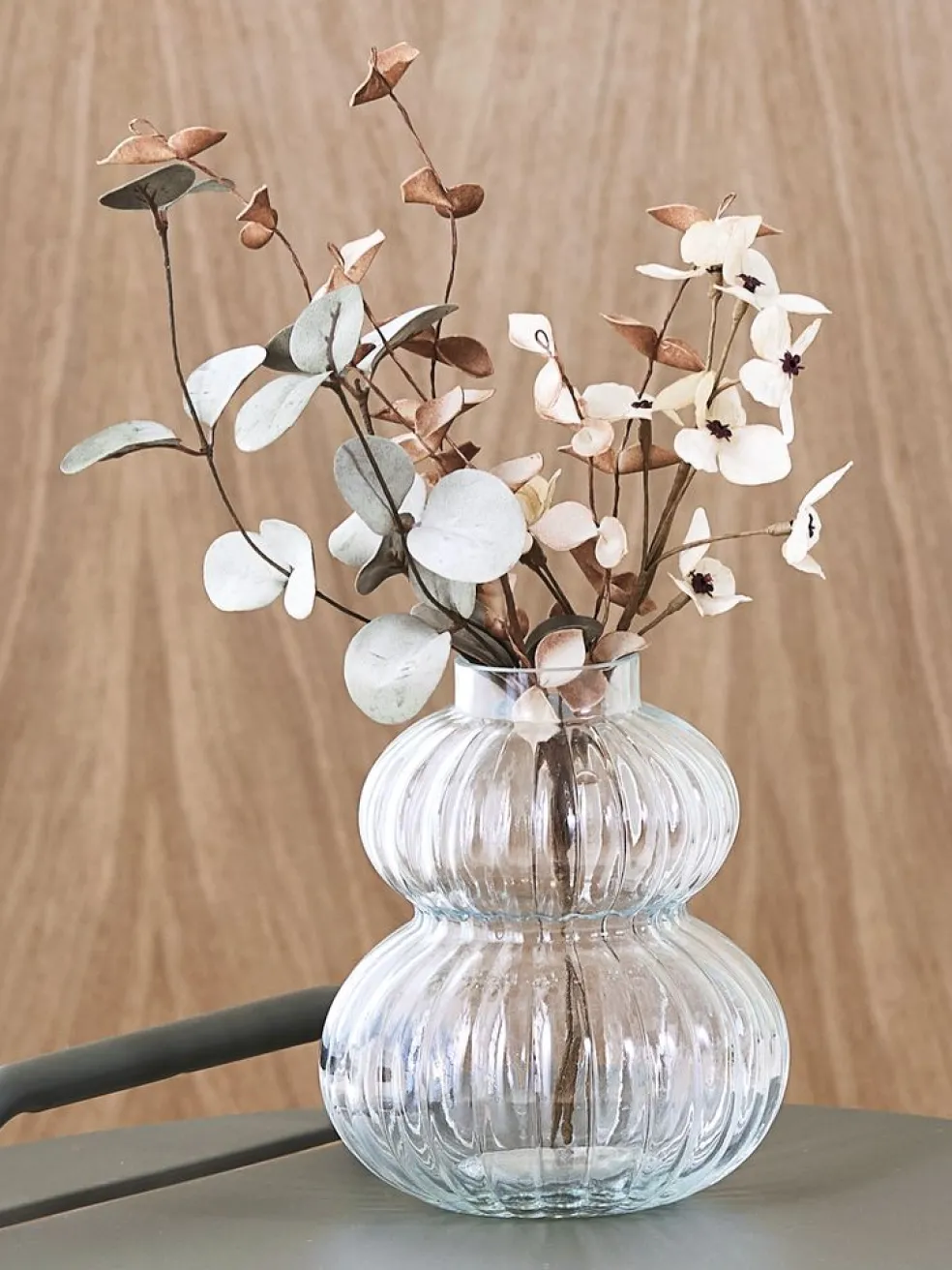 Kwiat sztuczny LAUST W38cm szary