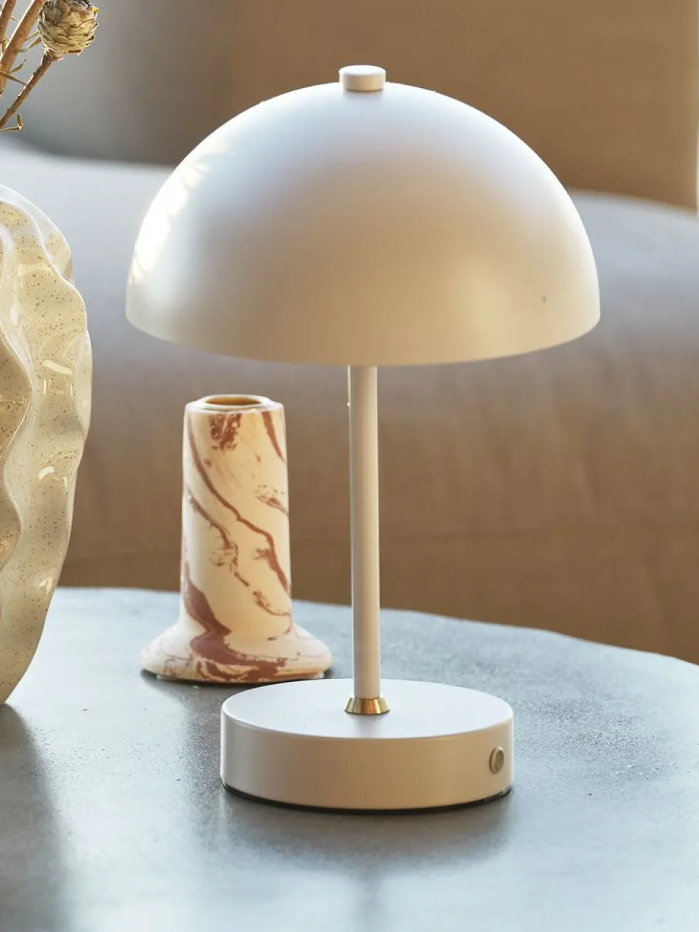 Lampa na baterie KENT Ś16xW25cm szary sterowana dotykiem