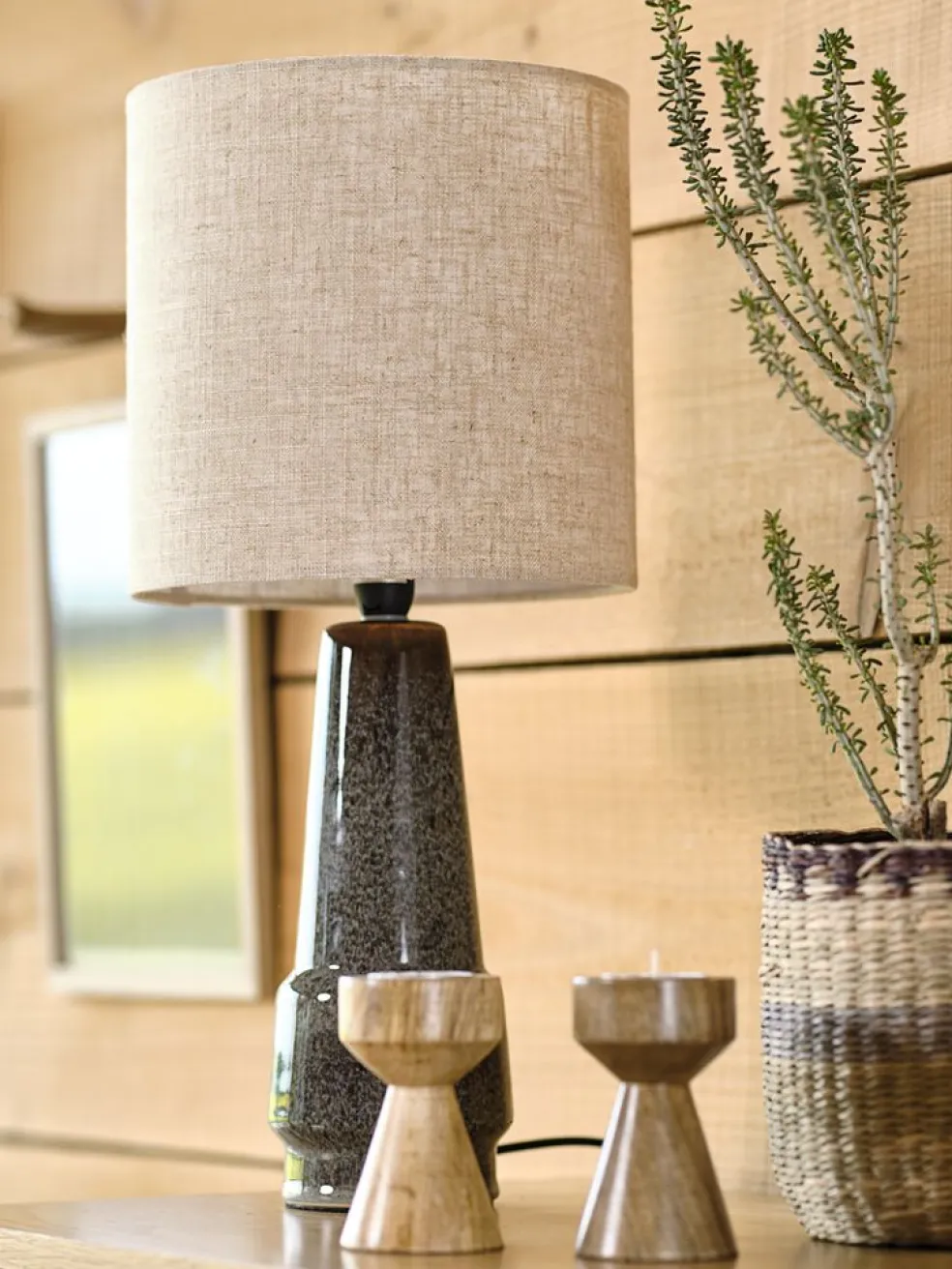 Lampa stołowa VIGGO Ś21xW47cm szary