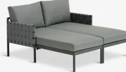 Leżak IANO S136xD156 szary
