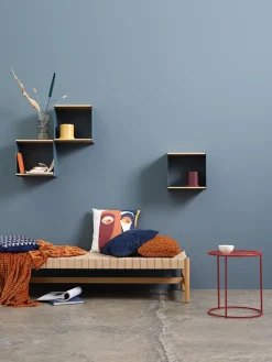 Leżanka VADEHAVET 189x67 naturalny tkanina/dąb