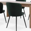 LINTRUP D190/280 stół dąb + 4 RISSKOV c-zielony aksamit