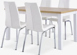 MARKSKEL D150/193 stół + 4 HAVNDAL krzesła biały