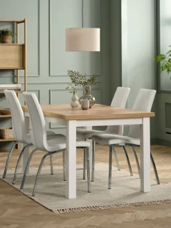 MARKSKEL D150/193 stół + 4 HAVNDAL krzesła biały
