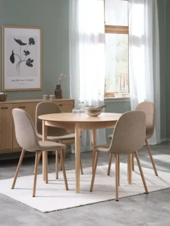 MARSTRAND Ś110 stół dąb + 4 EJSTRUP ciemnopiaskowy/dąb