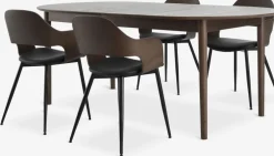 MARSTRAND D200/280 stół c-dąb + 4 HVIDOVRE ciemny dąb