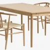 MARSTRUP D190/280 stół dąb + 4 GUDERUP krzesła dąb/nat.
