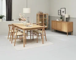 MARSTRUP D190/280 stół dąb + 4 GUDERUP krzesła dąb/nat.