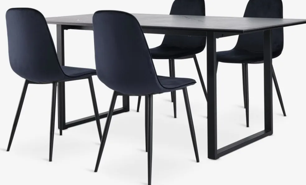 MOSELUND D180 ceramika + 4 BISTRUP granatowy aksamit