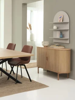 NORTOFT D200 stół dąb + 4 HYGUM krzesło koniak