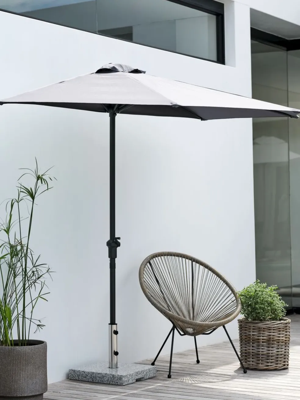 Parasol na balkon KOLDING S270xD135 szary