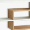 Półka ścienna ALLESTED 2 półki biały/kolor dębu