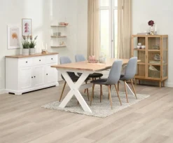 Półka ścienna HEJLSMINDE 3 półek biały/naturalny