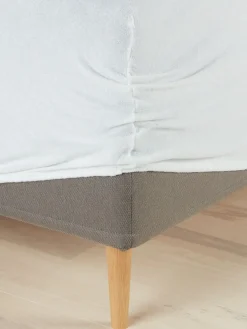 Prześcieradło frotte z gumką TORA 90x200x35 biały