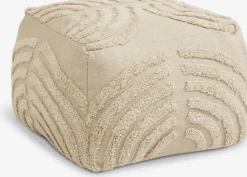 Pufa HYLKE 60x60 naturalny tkanina