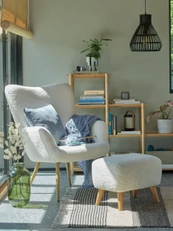 Pufa VILDSUND 52x41 naturalna biel